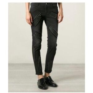 Stella McCartney Embellished Skinny Ankle Black Designer Denim Size 30 NWT